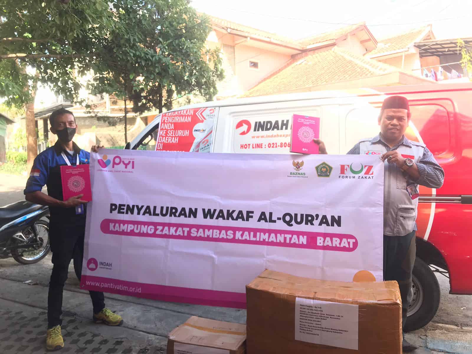Penyaluran Alquran Wakaf Menuju Sambas Kalimantan Barat