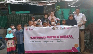 Penyaluran Bantuan anak yatim dan dhaufa di Taruna, Tangerang