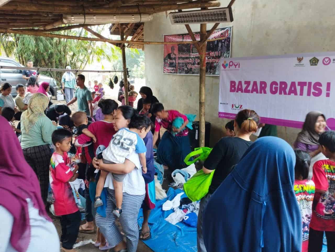 Laznas PYI Gelar Bazar Gratis di Cianjur dan Sumedang